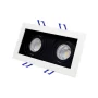 SPOT DOUBLE CARRE ALUMINUM BLANC+NOIR  TOMEK