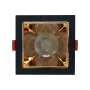 SPOT CARRE ORIENTABLE ALUMINUM PVC NOIR+GOLD TOMEK
