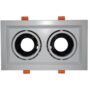 SPOT DOUBLE CARRE ALUMINUM BLANC TOMEK
