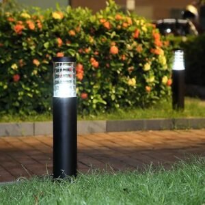 BORNE DE JARDIN E27 100CM IP65 NOIR ELUZ